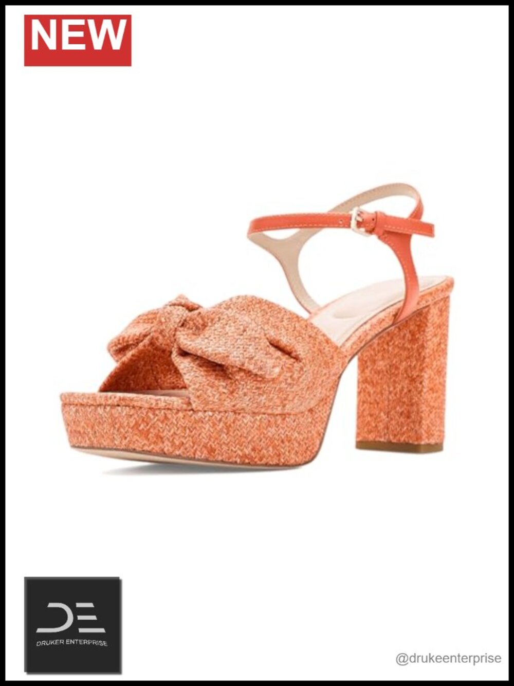 Pelle Moda Platform Sandal Woven Straps Adjustable Ankle